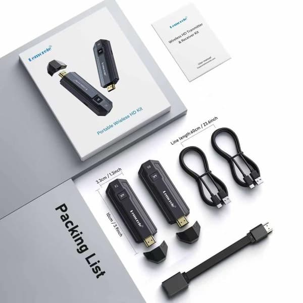 Lemorele P50 trådløst HDMI-præsentationssæt / 4K præsentationss