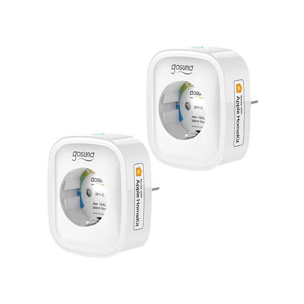 Gosund Wifi Smart Plug 16A HomeKit-kompatibel 2-pack
