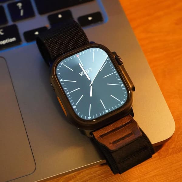 Nylonarmbånd til Apple Watch 38/40/41/42 mm – Svart / Alpine Lo