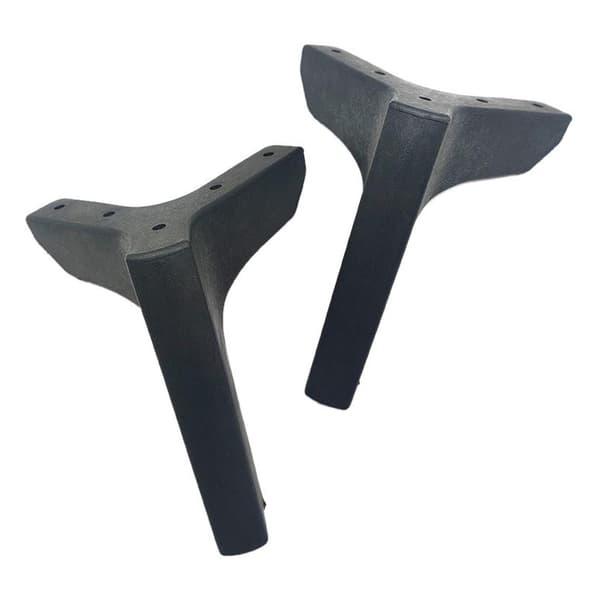 Möbelben i plast 12cm 10-pack - Svart / möbelfötter plast / stö