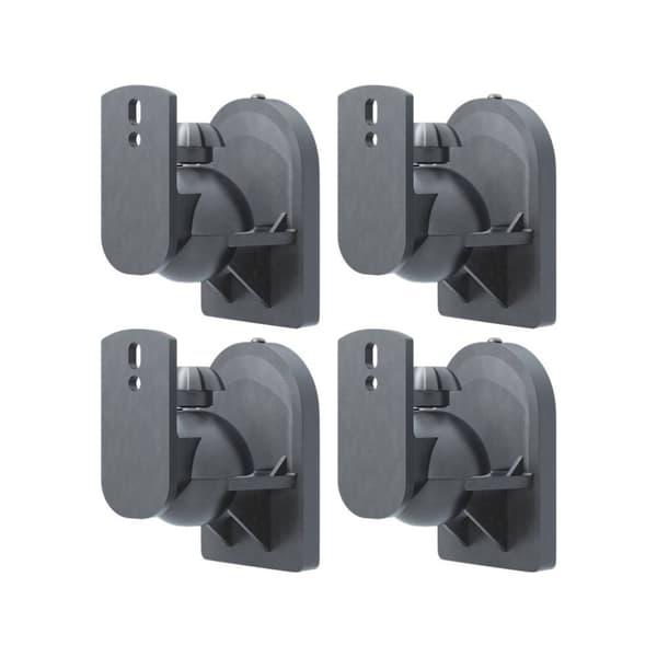 Högtalarfästen för väggmontering 4-pack – Svart