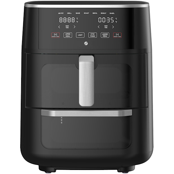 Ströme Combo Airfryer Grill 6+5L med to zoner og en samlet kapa