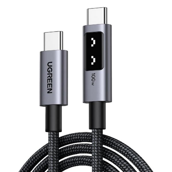 Ugreen USB-C-kaapeli 100 W 5 A 1 m – Harmaa