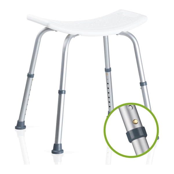 Duschstol / Duschpall - Justerbar i kraftig Aluminium