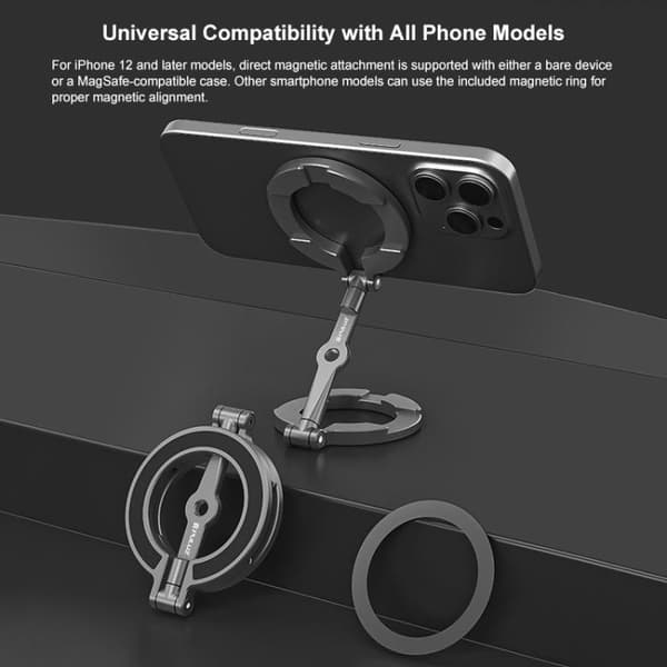 Magnetisk Bordsställ för Smartphone - Svart