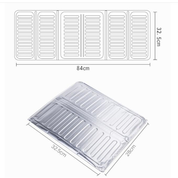 Stänkskydd för spisen - Aluminium 2-pack