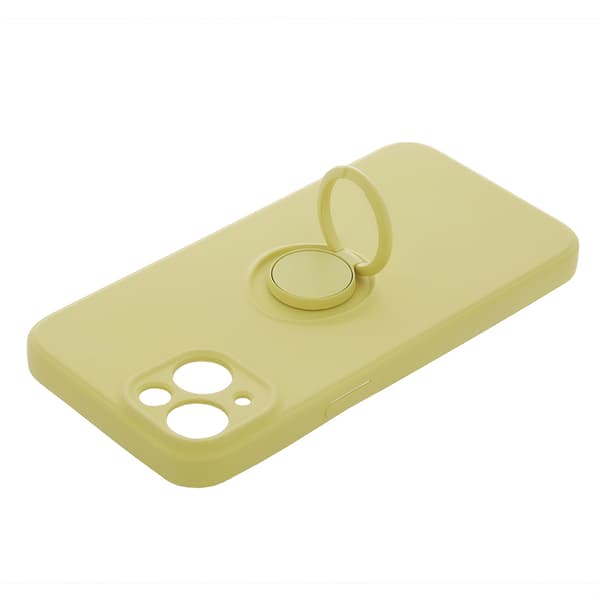 Etui med ringholder til iPhone 16 - Gul