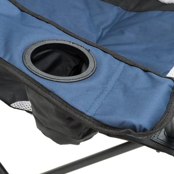Atom campingstol med flaskeholder - Blå / sammenklappelig campi