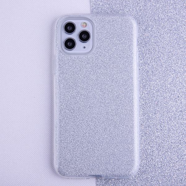 Kimaltava kotelo iPhone 16 Pro:lle - hopea