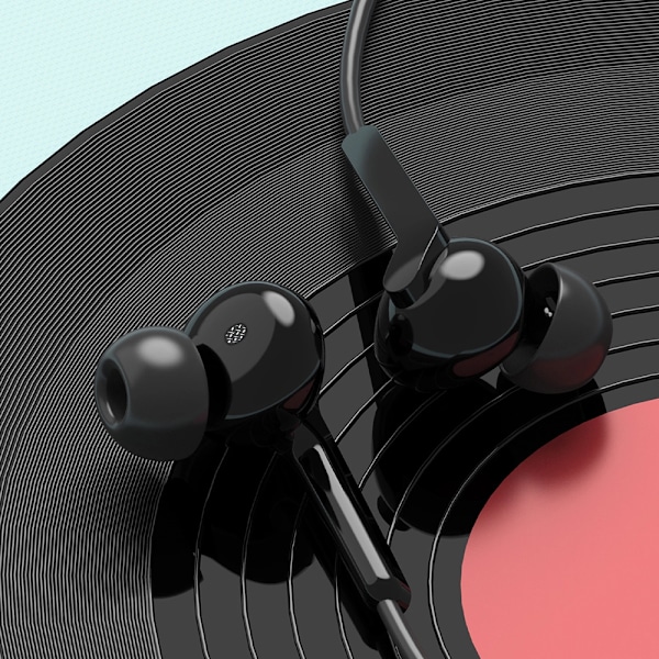Dudao In-Ear-headset med USB-C-stik 1,2 m - Sort