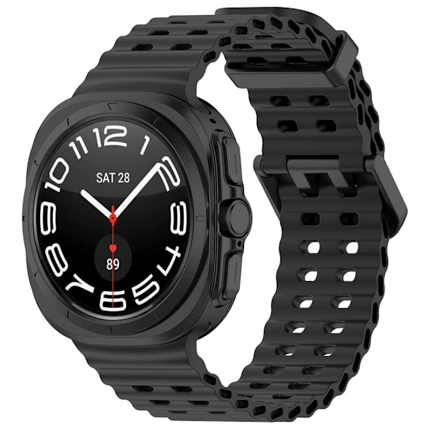 Silikonearmbånd til Samsung Galaxy Watch Ultra 47mm - Sort