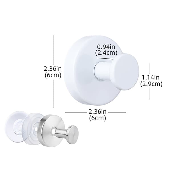 Koukku imukupilla 2-pack - Valkoinen