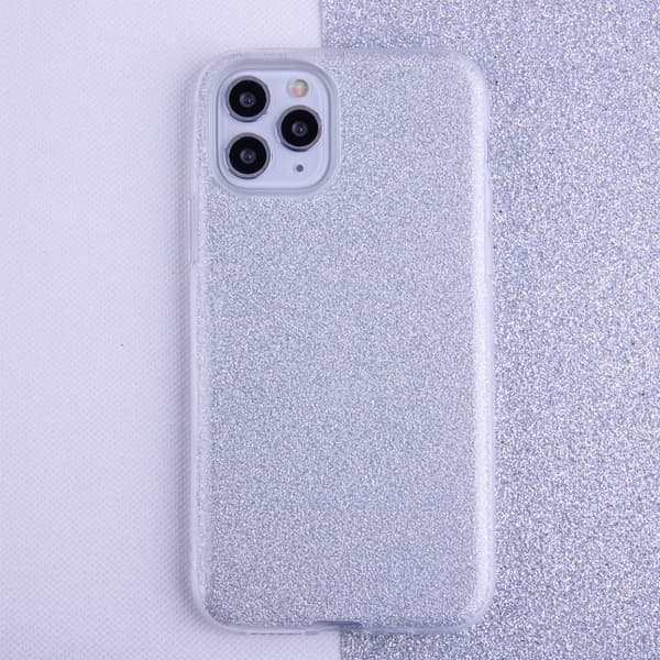 Kimaltava kotelo iPhone 16 Plus - Hopea