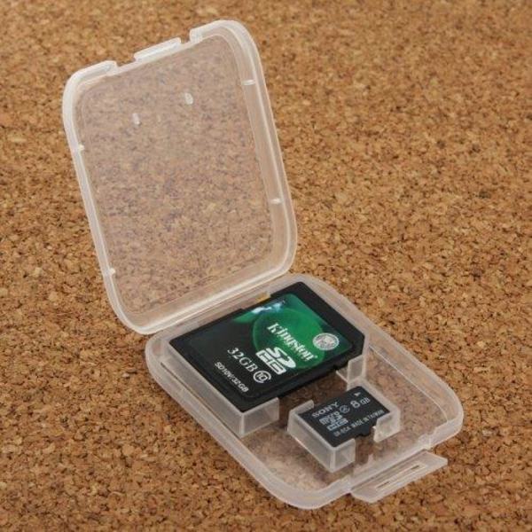 Hållare för MicroSD / SD-kort – 5-pack med plats för dubbla kor