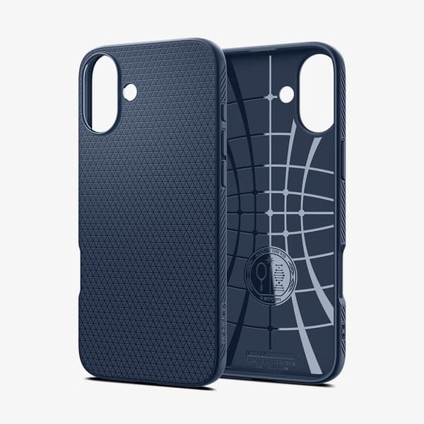 Spigen Liquid Air -taustakuori iPhone 16:lle - sininen