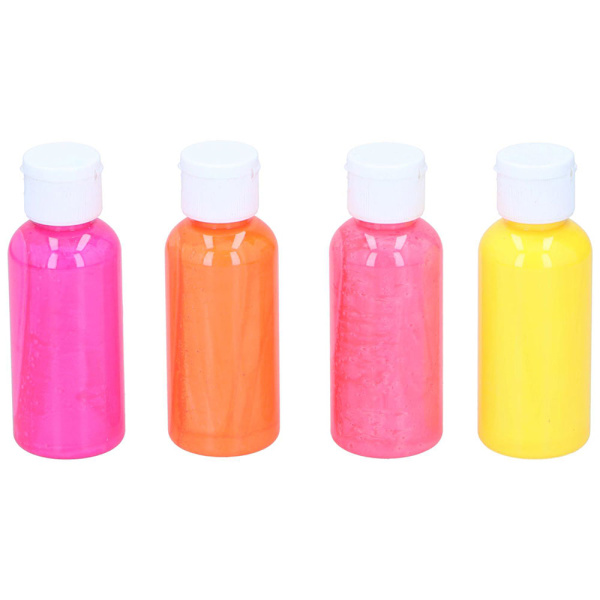 Artico Akryylimaali Neon 80ml 4-pack - Keltainen/oranssi/vaalea