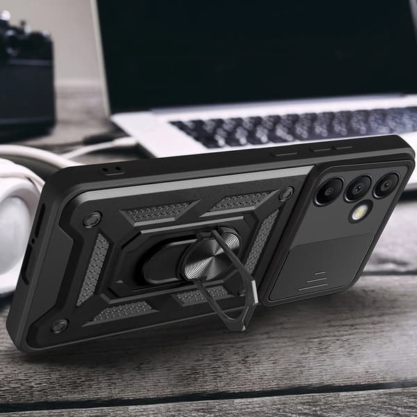 Hybrid Armor Camshield Shell med mobilring og kamerabeskyttelse