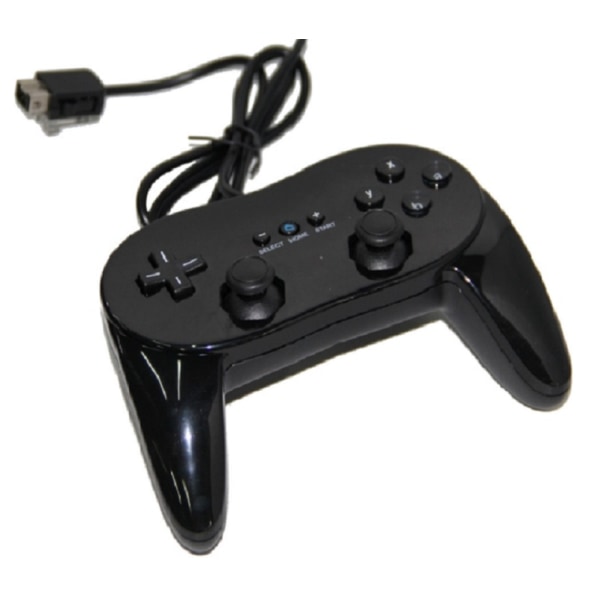 Klassisk Gamepad Handkontroll för Nintendo Wii - Svart