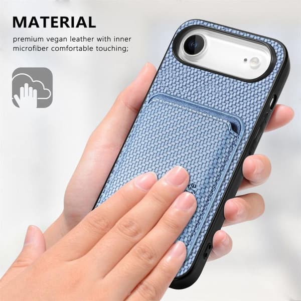 Bagcover med magnetisk kortholder til iPhone Air - Blå