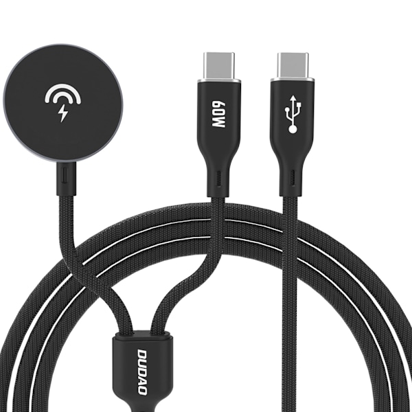 Dudao 2-in-1 USB-C-kaapeli PD 60W, jossa on Apple Kellon laturi