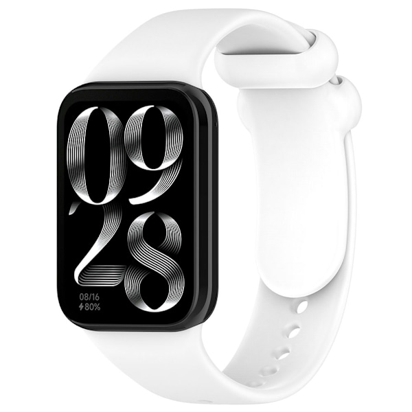 Silikoniranneke Xiaomi Redmi Watch 4:lle - Valkoinen