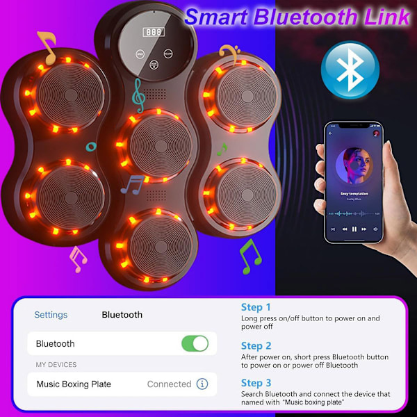 Interaktiv boksemaskine med Bluetooth og justerbar hastighed