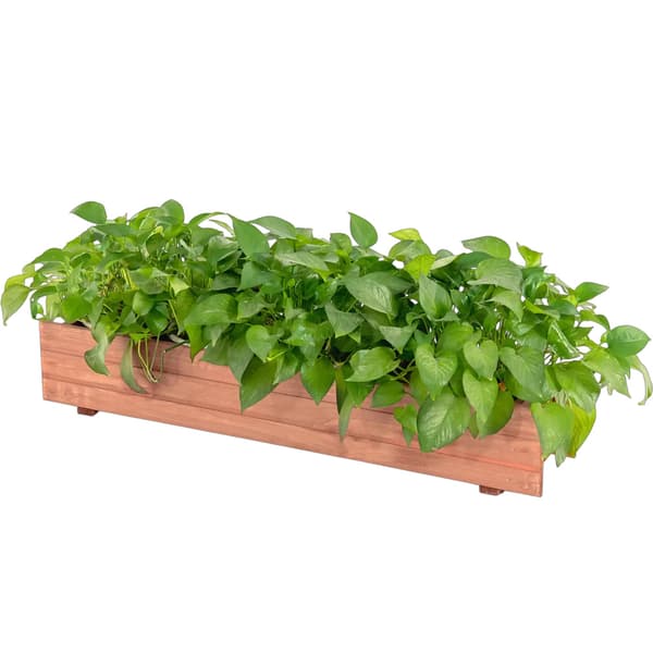 Planteringslåda för trädgård eller balkong / Blomlåda i trä / O