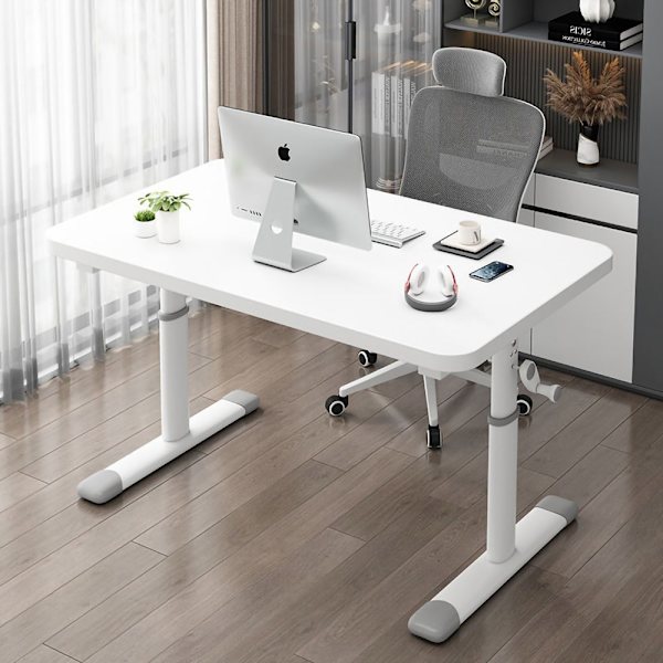 Korkeussäädettävä Pöytä 80x60 cm – Kompakti ja Ergonominen Työp