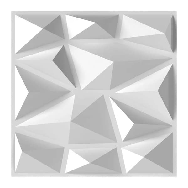 3D-vægpaneler i diamantdesign - 50-pak, 4,5 m²