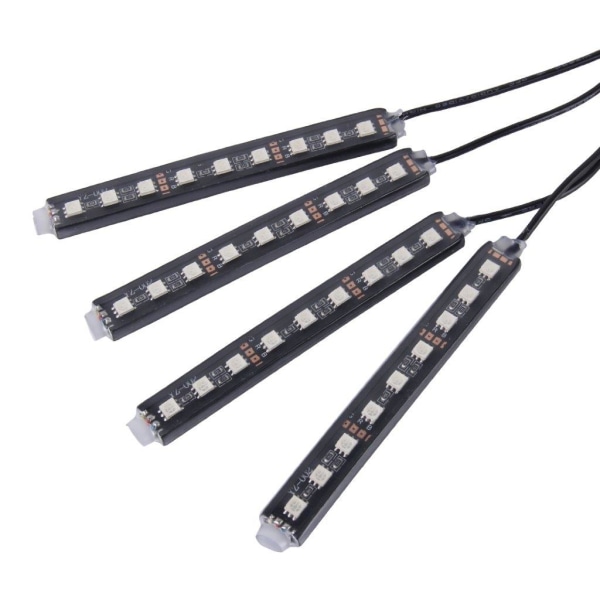 Belysning Bilgulv 36 stk. LED 4-i-1 RGB Neon - Lydkontrol og Fj