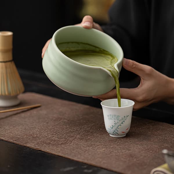 Matcha Tea Set / Unpatterned Ru Yao matchaset med 8 delar / mat