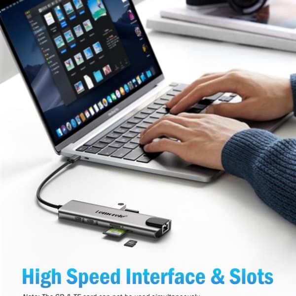 Lemorele TC39 9-i-1 USB-C-dockningsstation / USB-C-hubb med 4K