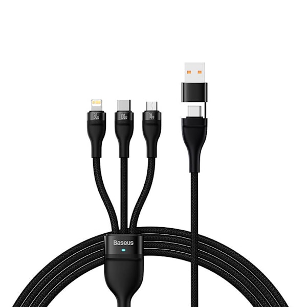 Baseus Flash Series 2 3-i-1 USB-kabel 100W med USB-C, mikro-USB