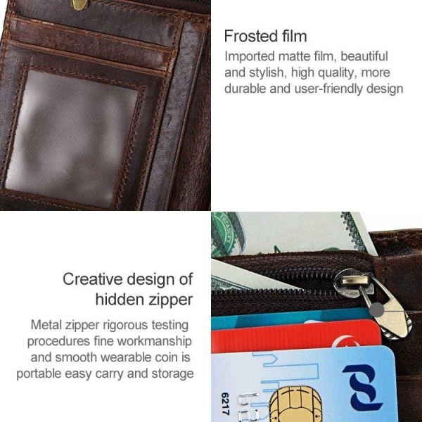 Herr Plånbok RFID Oil Wax med avtagbar korthål 46f1 | Fyndiq