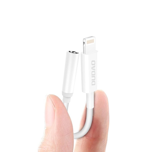 Dudao Audio adapter Lightning til 3,5 mm - Hvid