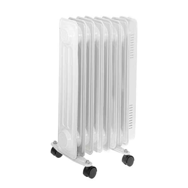 Elektriskt oljeelement med hjul och termostatkontroll