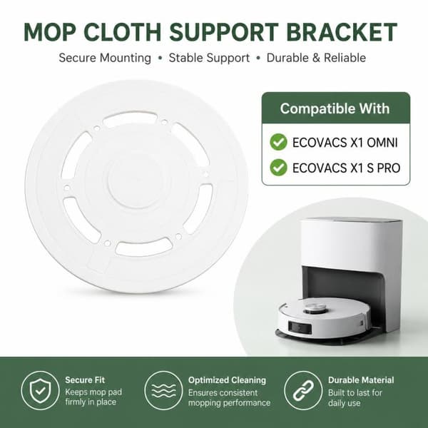 Moppikiinnike Ecovacs Deebot X1 Omni/Turbo/X1S Pro - Valkoinen
