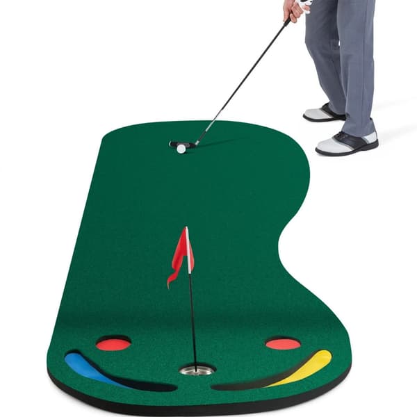 Golf Putting Green 3 m – puttingmåtte med 3 huller til inde- og