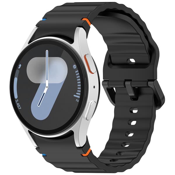Silikoniranneke Samsung Watch 7:lle - Musta