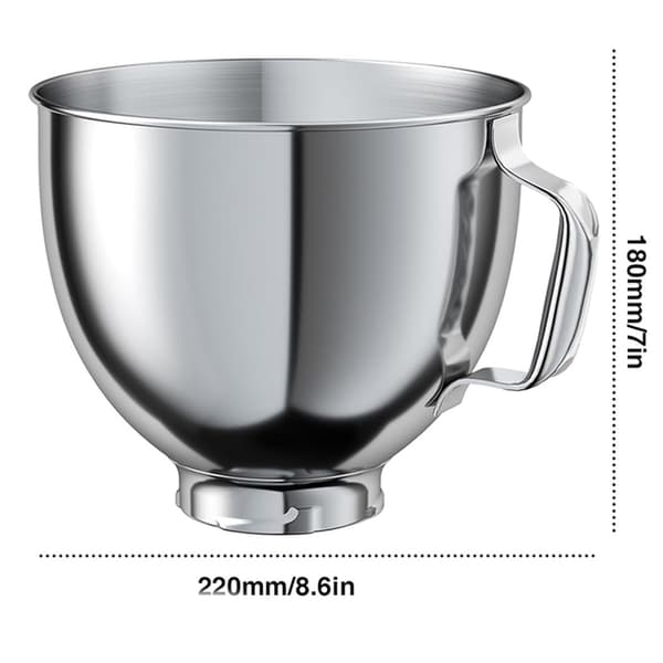 Røreskål i rustfrit stål til KitchenAid 4,5 / 5 med sammenklapp