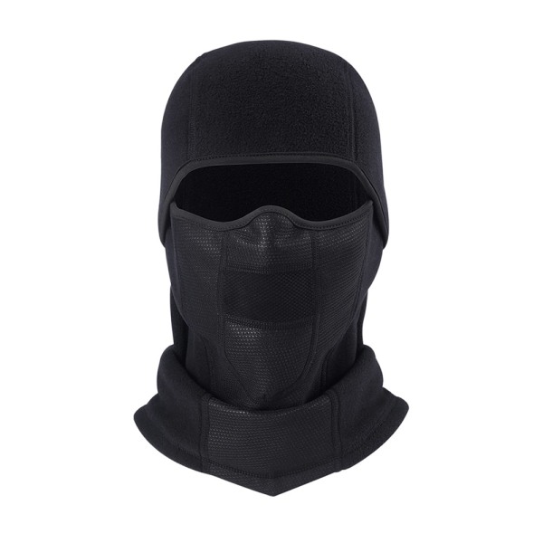 Balaclava / Skimaske med vindtæt fleece - Sort