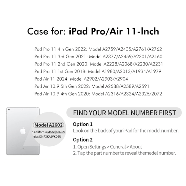 Keinonahkakotelo jalustalla iPad Air 11 2024 / Air 10,9 2022 -