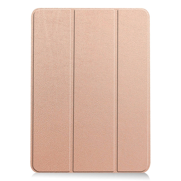 Keinonahkakotelo jalustalla iPad Air 13 (2024) - RoseGold - Ros