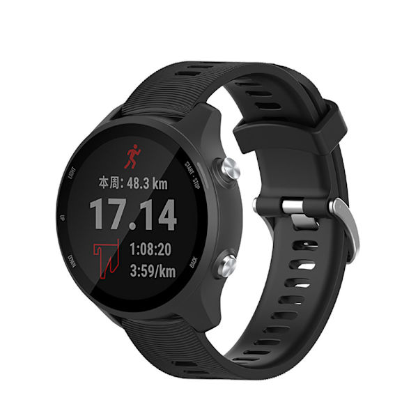 Silikonearmbånd til Garmin Forerunner 245 / 245 Music - Sort