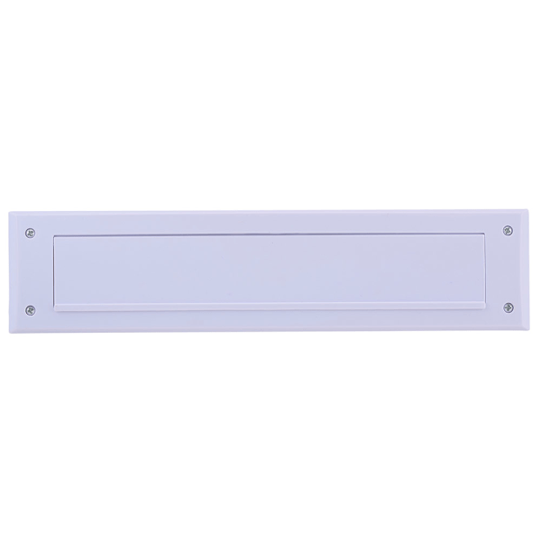 Brevkassebeskytter 34x8x1,5 cm i hvidt, vejrbestandigt materiale