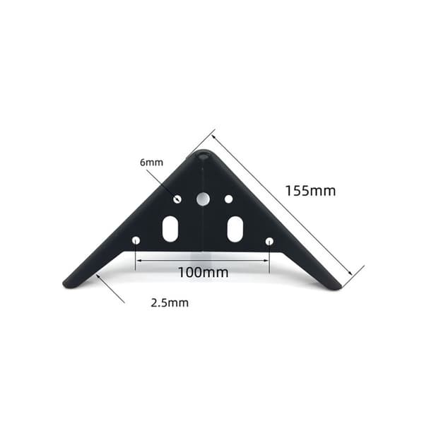 Metalliset sohvan jalat 19cm - Hopea