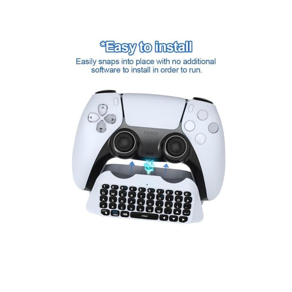 Tastatur til PS5-håndcontroller med Bluetooth og indbygget højt