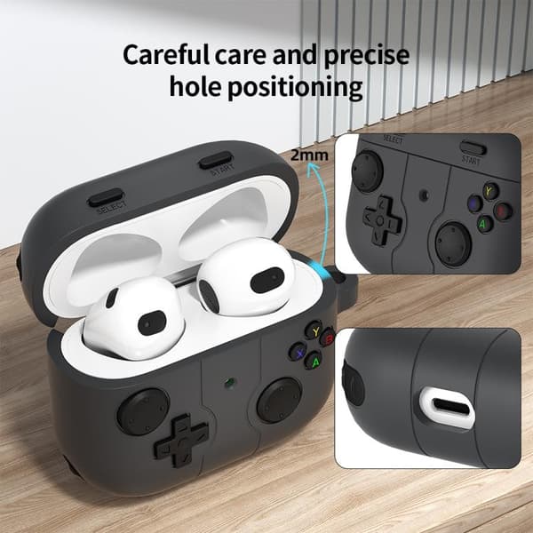 Silikoneetui i game controller-design til AirPods 3 - Pink