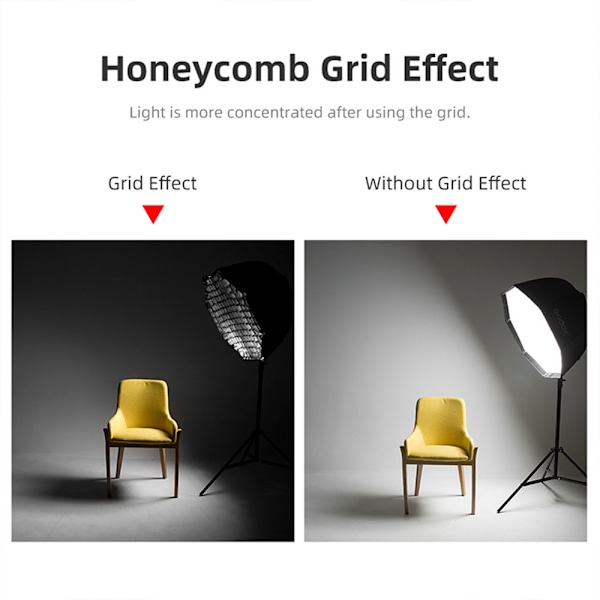 Softbox grid Octagon 120 cm studiovalaistukseen
