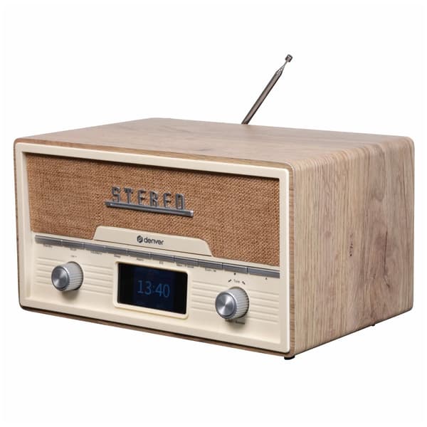 Denver MDA-525LW Retro Stereojärjestelmä – DAB+, Bluetooth, CD-